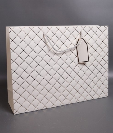 Сумка Люкс Золотой Ромб 31*42*12  белая L401 Цена за 1шт