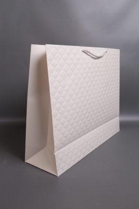 Сумка Люкс Золотой Ромб 50*40*15  белый L402 Цена за 1шт