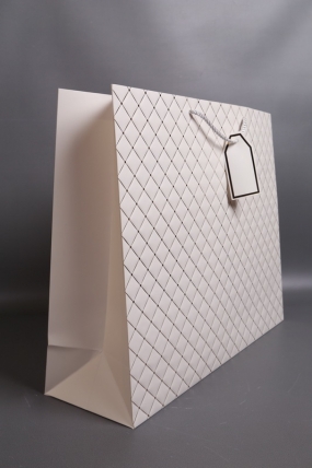 Сумка Люкс Золотой Ромб 50*40*15  белый L402 Цена за 1шт