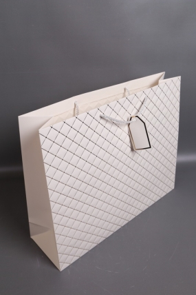 Сумка Люкс Золотой Ромб 50*40*15  белый L402 Цена за 1шт