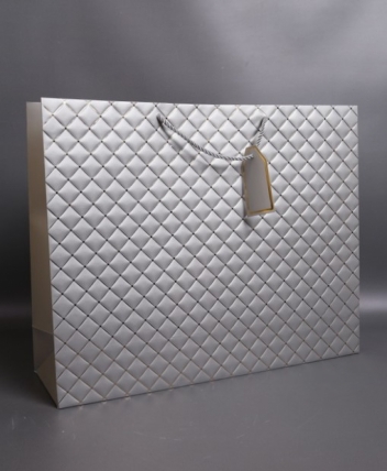 Сумка Люкс Золотой Ромб 50*40*15  серебро L402 Цена за 1шт