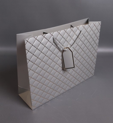 Сумка Люкс Золотой Ромб 31*42*12  серебро L401 Цена за 1шт