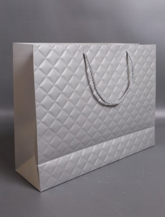 Сумка Люкс Золотой Ромб 31*42*12  серебро L401 Цена за 1шт