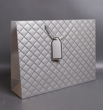 Сумка Люкс Золотой Ромб 31*42*12  серебро L401 Цена за 1шт