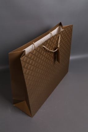 Сумка Люкс Золотой Ромб 50*40*15  золото L402 Цена за 1шт