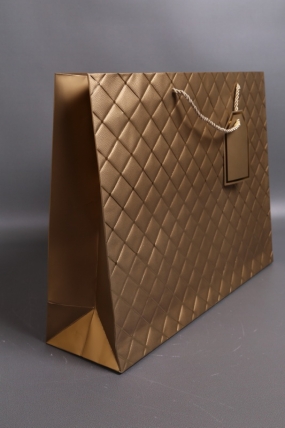 Сумка Люкс Золотой Ромб 31*42*12  золото L401 Цена за 1шт