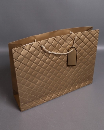 Сумка Люкс Золотой Ромб 31*42*12  золото L401 Цена за 1шт