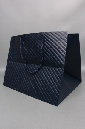 Сумка ЛЮКС Золотые стрелы 30*38*30 синий L604