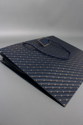 Сумка ЛЮКС Золотые стрелы 30*38*30 синий L604