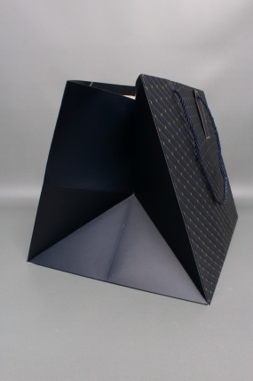 Сумка ЛЮКС Золотые стрелы 30*38*30 синий L604