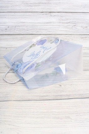 Сумка пластиковая "Best Wishes" 3, 27x21x11см  7329Н