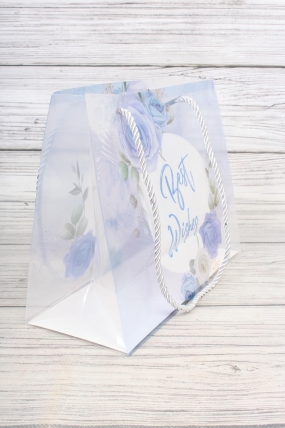Сумка пластиковая "Best Wishes" 3, 27x21x11см  7329Н