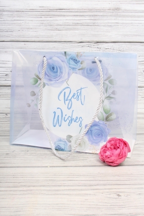Сумка пластиковая "Best Wishes" 3, 27x21x11см  7329Н
