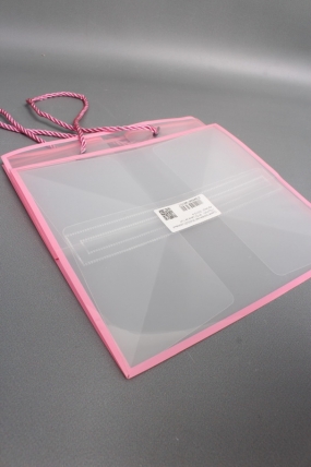 Сумка прозрачная 25x25х22 розовый (10шт/уп)   M152 Цена за 1шт