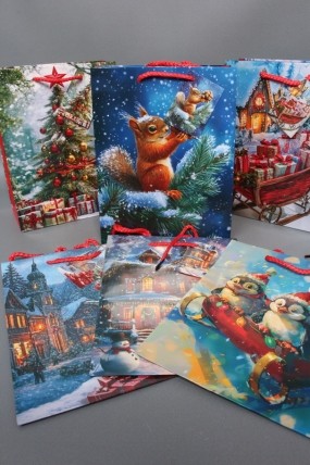 Сумка  ламинированная НГ Винтаж  18*23*10		N1052