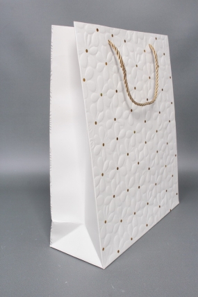 Сумка  Люкс Ромашки воздушные 26*32*12 белый   L1169