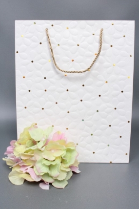 Сумка  Люкс Ромашки воздушные 26*32*12 белый   L1169