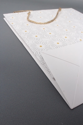 Сумка  Люкс Ромашки воздушные 26*32*12 белый   L1169