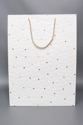 Сумка  Люкс Ромашки воздушные 31*42*12 белый   L1170