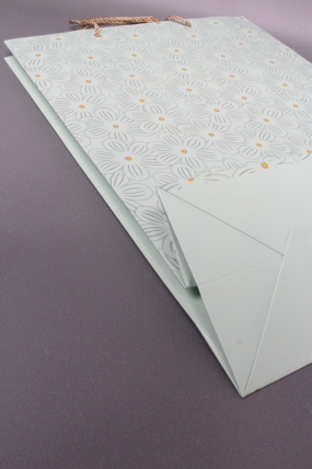 Сумка  Люкс Ромашки воздушные 31*42*12 фисташка   L1170