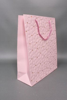 Сумка  Люкс Ромашки воздушные 26*32*12 розовый   L1169