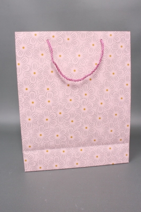 Сумка  Люкс Ромашки воздушные 26*32*12 розовый   L1169