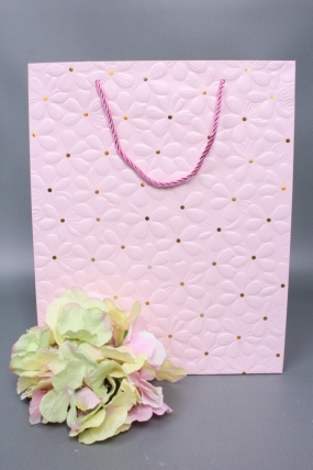 Сумка  Люкс Ромашки воздушные 26*32*12 розовый   L1169