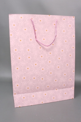 Сумка  Люкс Ромашки воздушные 31*42*12 розовый   L1170