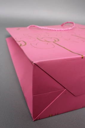 Сумка  Люкс Тюльпаны и Бабочки тиснение  26*32*12  розовый  L966