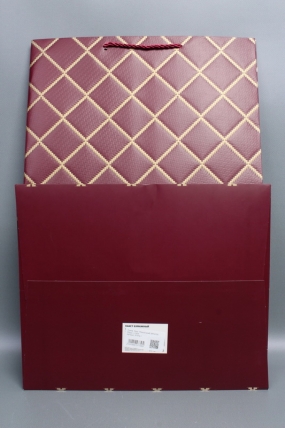 Сумка  Люкс  Резной ромб 36*54*30 бордо  L1504