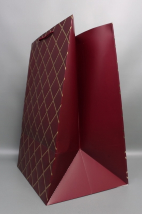 Сумка  Люкс  Резной ромб 36*54*30 бордо  L1504