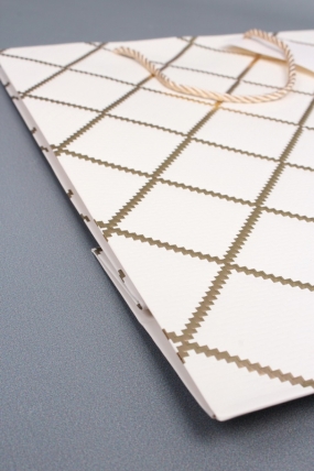 Сумка  Люкс  Резной ромб 26*33,5*12 шампань  L1507