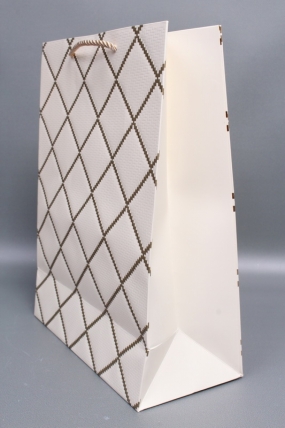 Сумка  Люкс  Резной ромб 26*33,5*12 шампань  L1507