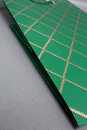 Сумка  Люкс  Резной ромб 36*54*30 зеленый  L1504