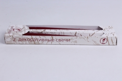 свеча античная 2 шт бордовая  001119 h=26cm