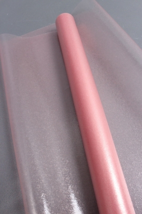 Упак. материал флористическая пленка "Хрусталь", 120 мкр, 57 см х 7 ярдов , розовый 9078М