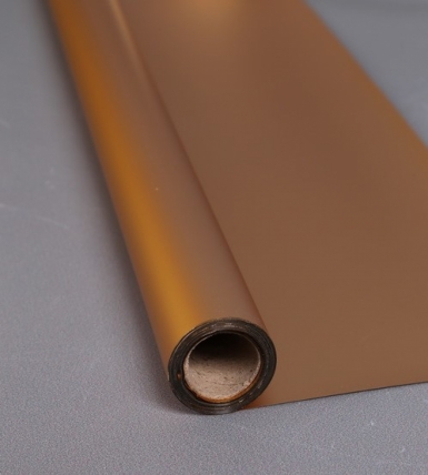 Упак. материал флористическая пленка, металлическая, 53 мкр, 58 см х 10 м, коричневое золото 3913М