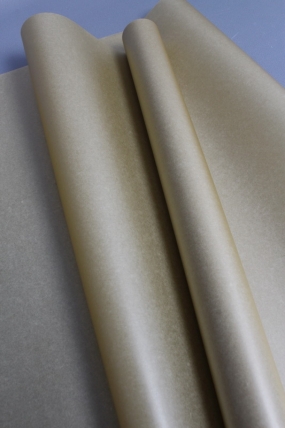 Упаковочный материал флористическая пленка с тишью, 65 мкр, 58 см х 10 м, бежевый 3326М