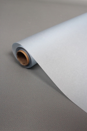 Упаковочный материал флористическая пленка с тишью, 65 мкр, 58 см х 10 м, холодный голубой 3234М