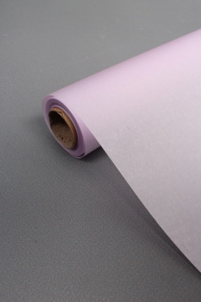 Упаковочный материал флористическая пленка с тишью, 65 мкр, 58 см х 10 м, св-лиловый 3272М