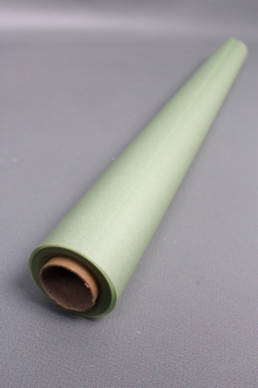 Упаковочный материал флористическая пленка с тишью, 65 мкр, 58 см х 10 м, св-зеленый 3227М