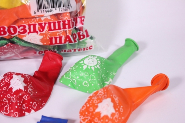 воздушный шар - 12&quot;/30см солнышко, ассорти, пастель (5ст, 50шт) 612587